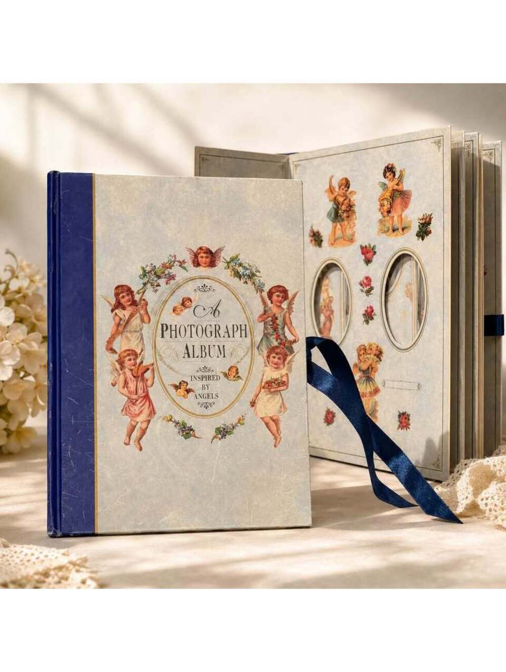 Vintage Angel Themed Photograph Album 1996 Large Keepsake Photo Book